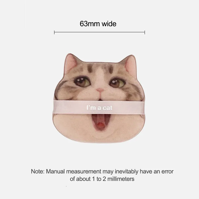 新しい 1/4 個エアクッションパフ猫エアクッションパウダーパフ両面ウェットドライファンデーションスポンジメイクアップクッション HZFP05