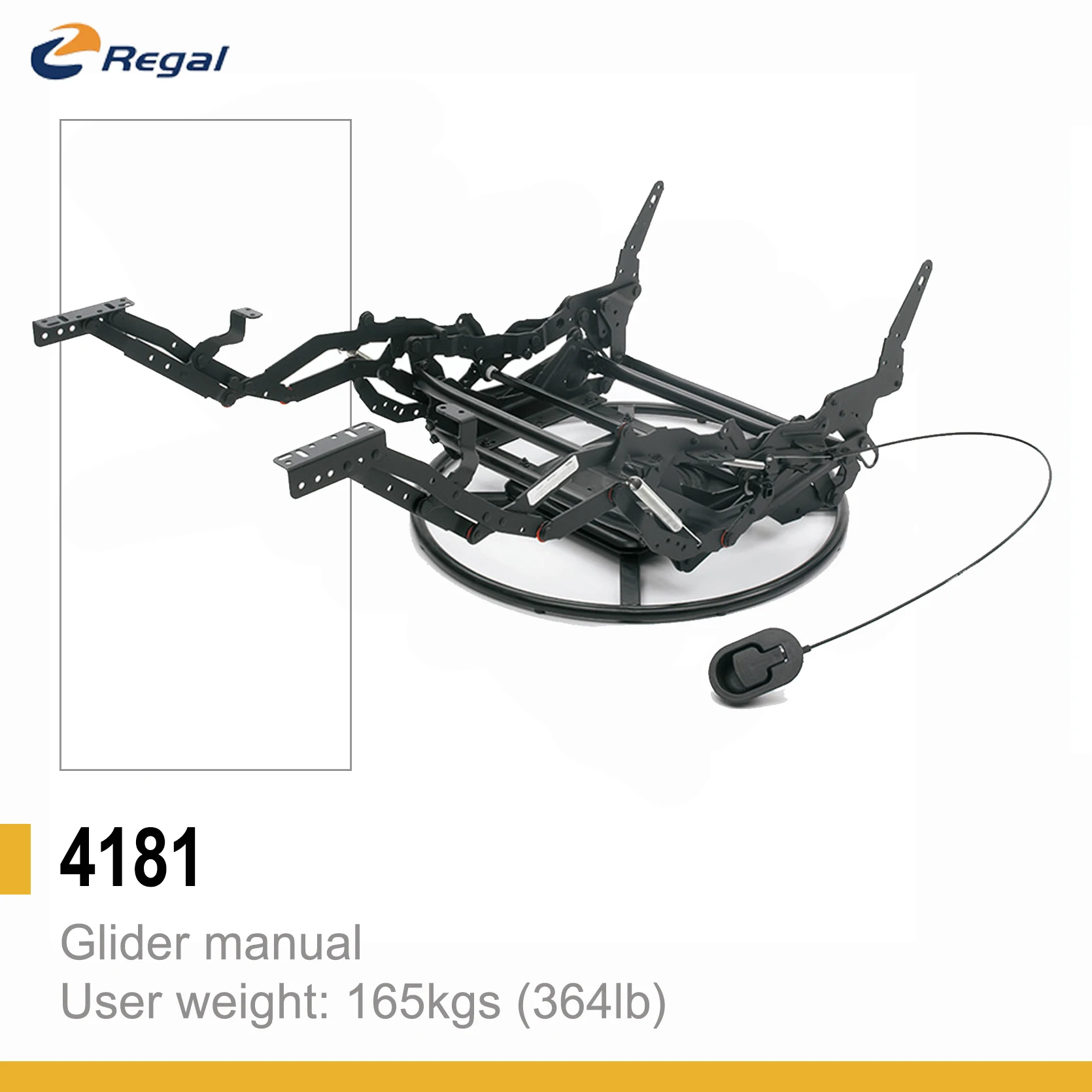 

Механизм для кресел-реклайнеров REGAL 4181S, запчасти для кресел-глайдеров, мебельная фурнитура, поворотный механизм для откидных кресел, комплектующие для кресел