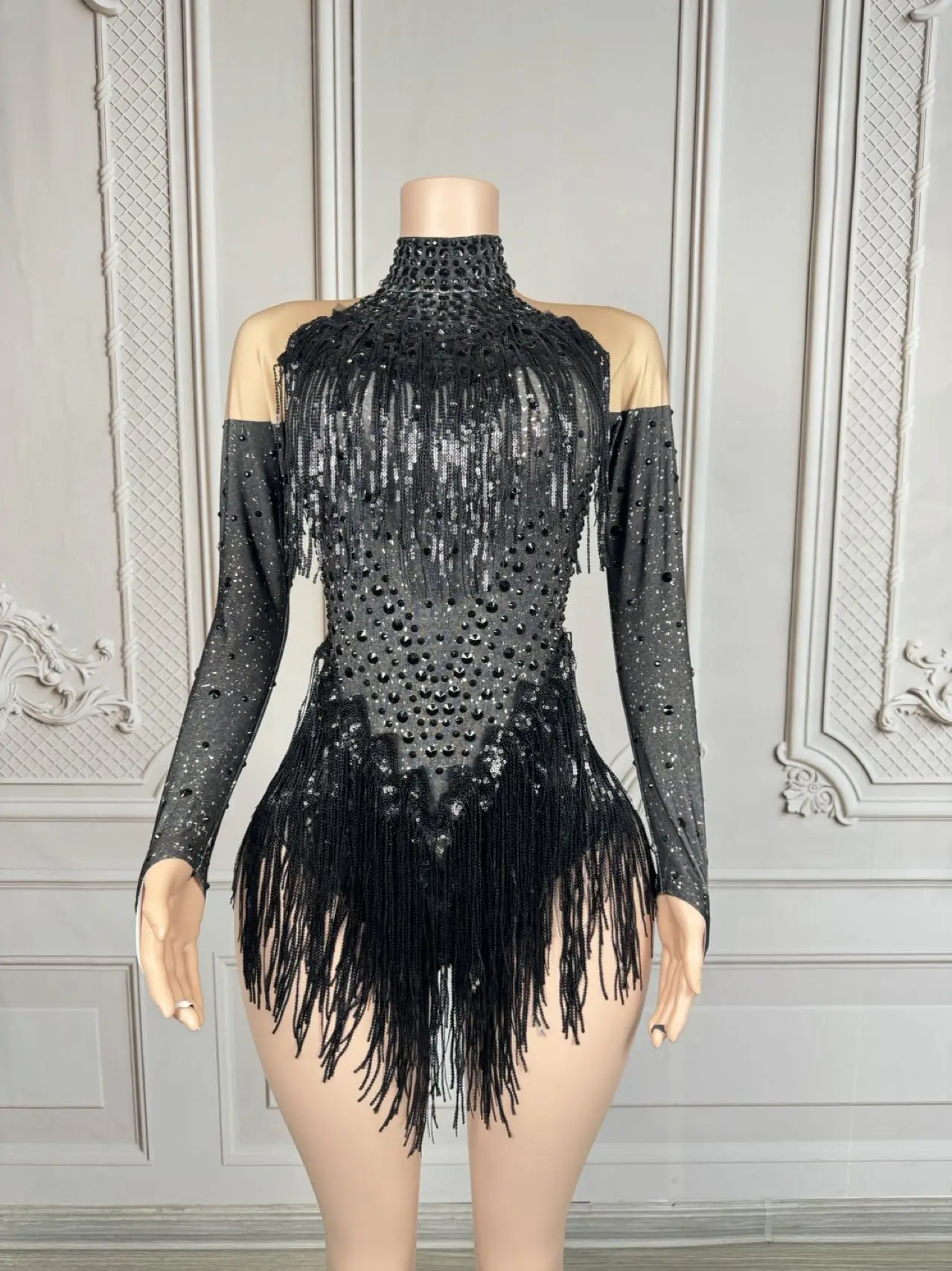 الجدة شرابة كريستال الرقص داخلية سحب الملكة تظهر Bodycon السروال القصير مهرجان ازياء النساء نادي مرحلة الأداء حللا
