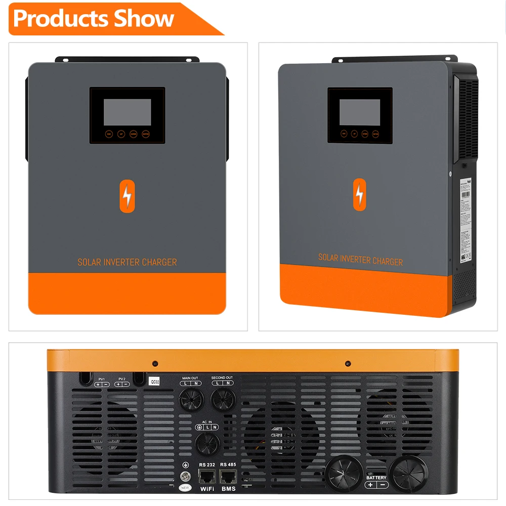 PowMr 10.2KW/10200W Hybrid Solar Inverter 48V 230VAC Output Build-in MPPT 160A Solar Charge Controller With On/Off Grid Function