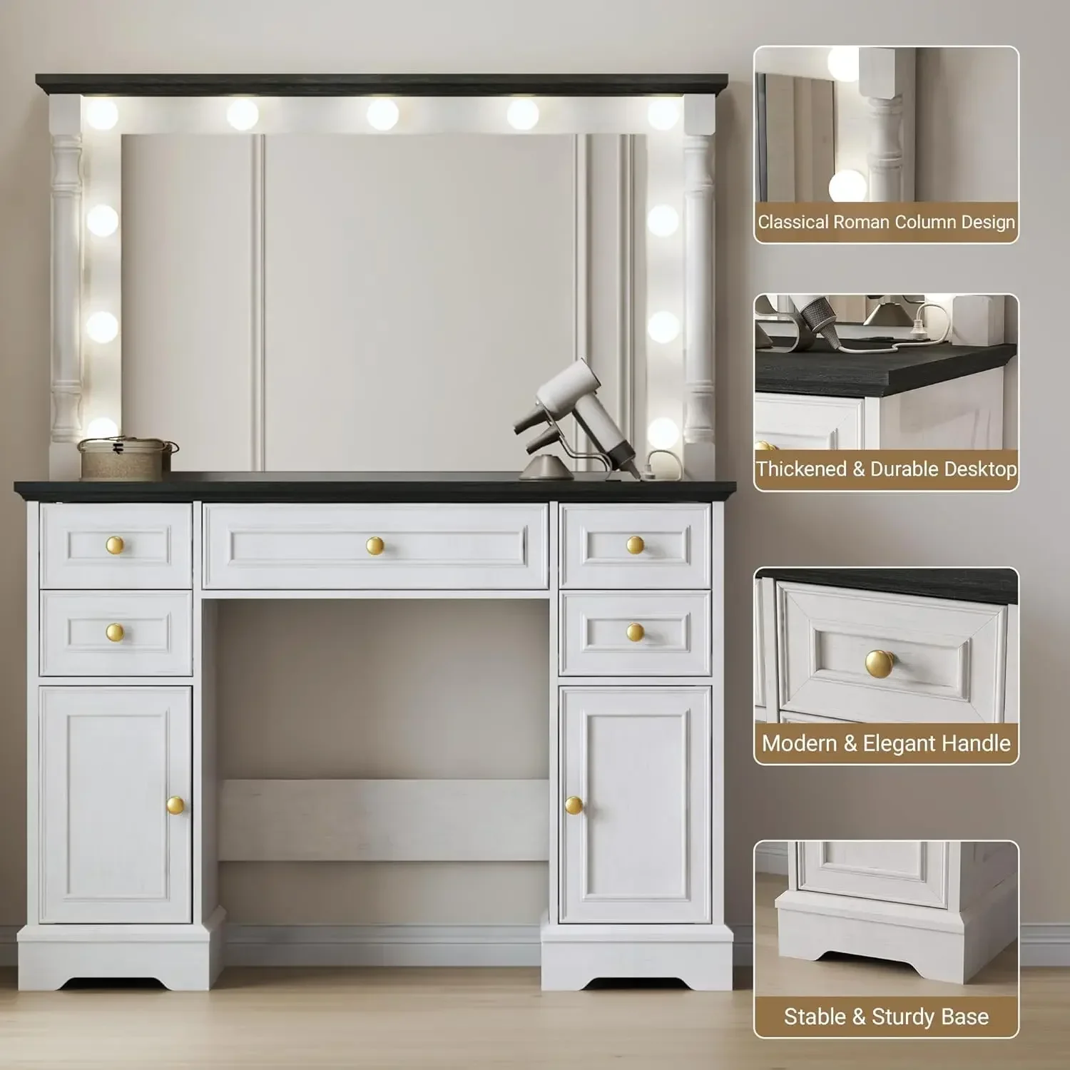 Vanity Desk with 38