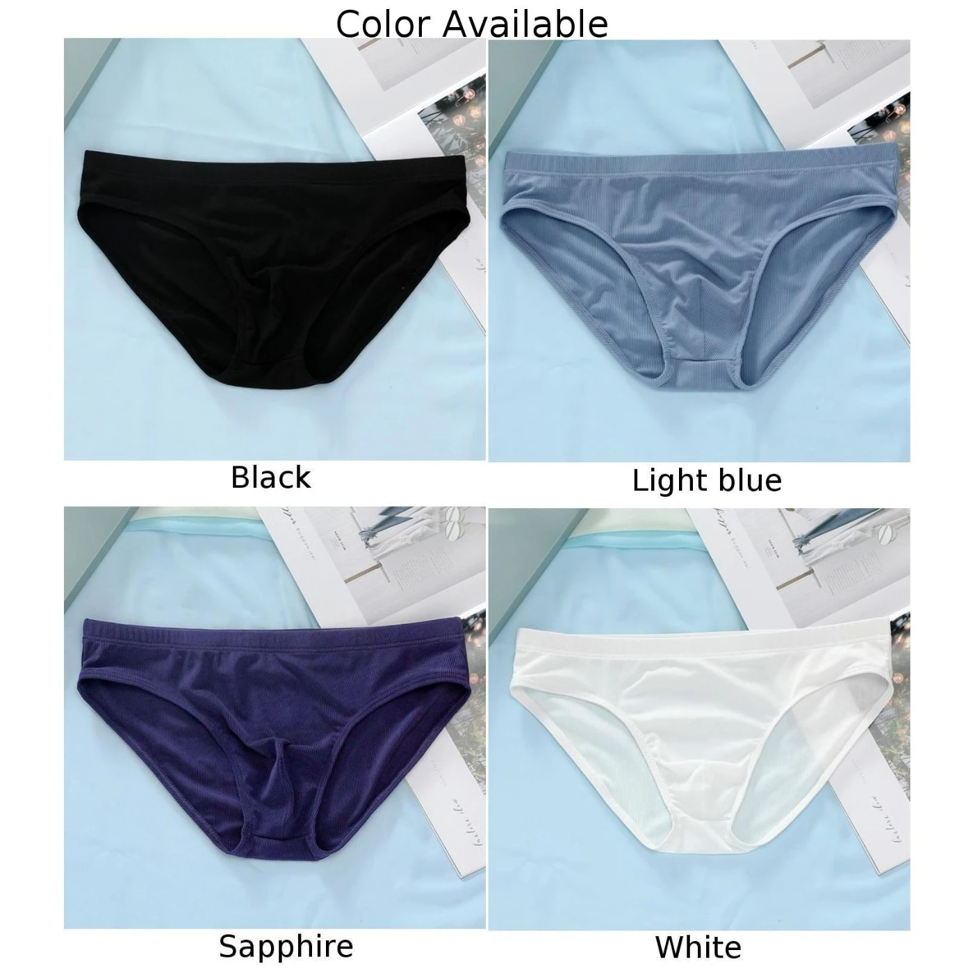 Mens Sexy Comfortable Breathable Low-rise U-convex Briefs Underwear Underpants Bulge Pouch Shorts Solid Color Soft  Underpants image 5
