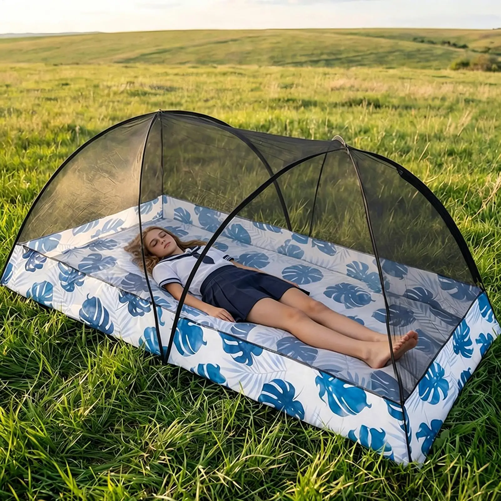 Outdoor Camping Net Mesh Sleeping Netting Fly Protection Bed Sleep Mesh Net For Adults Family Sleeping Outdoor Tent Backpacking