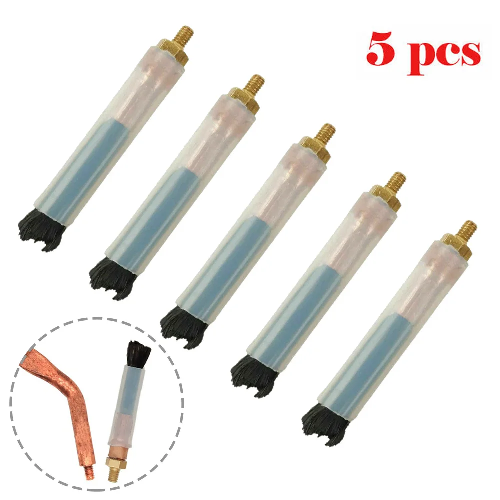 5Pcs M6 Weld Brushes For Weld Seam Bead Joint Cleaning Polishing Machine Cleaner Polishing Brush Head For Stainless Steel Weld