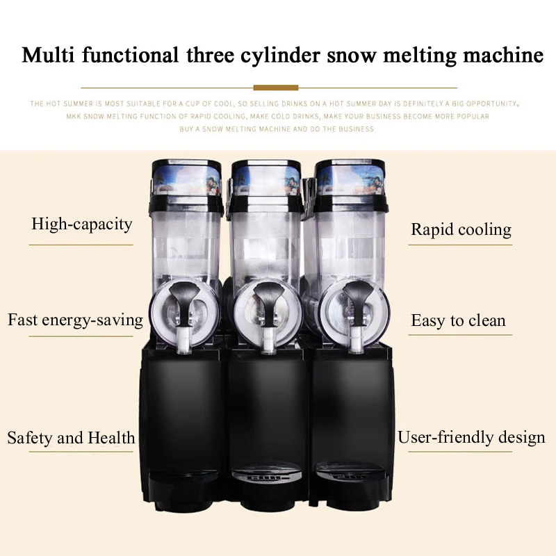 Commercial Slushy Machine 3L Single Bowl Machine A Slush 330W Frozen Drink Machine With Temperature Preservation