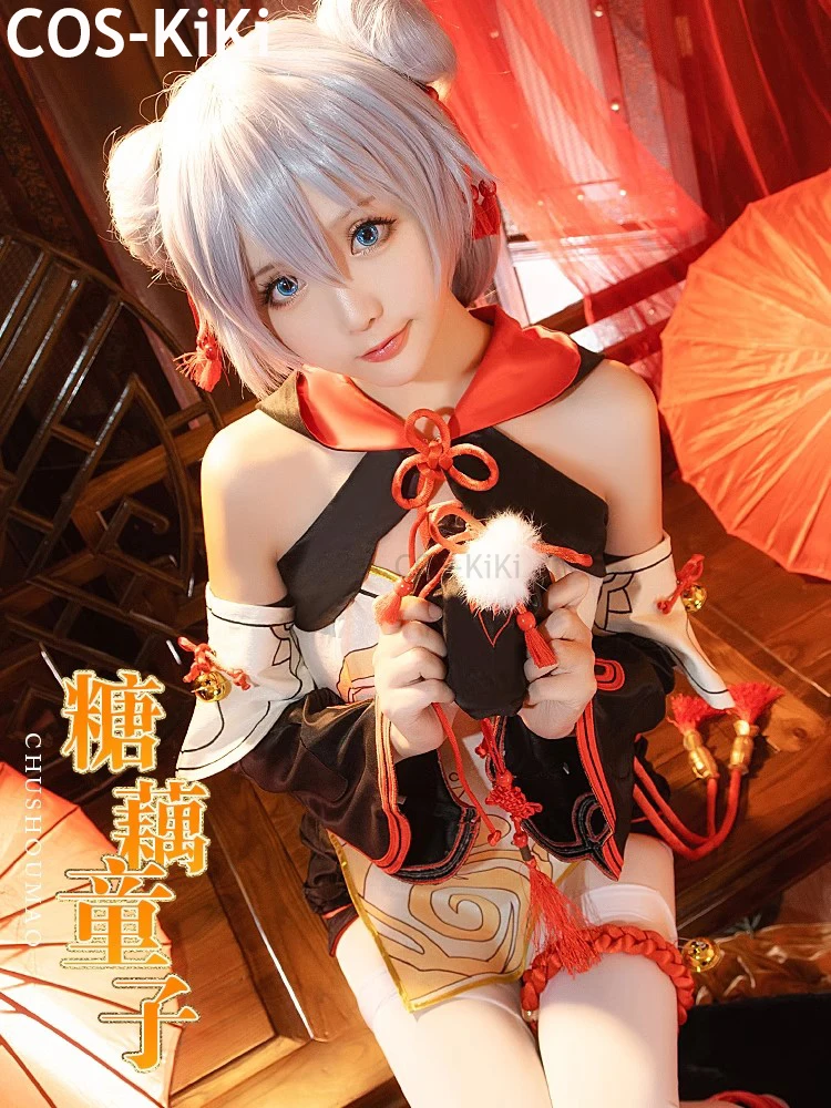 COS-KiKi Honkai Impact 3rd Theresa Apocalypse Sugar anni Warashi Game, Soft Cosplay Costume, Halloween Party Outfit