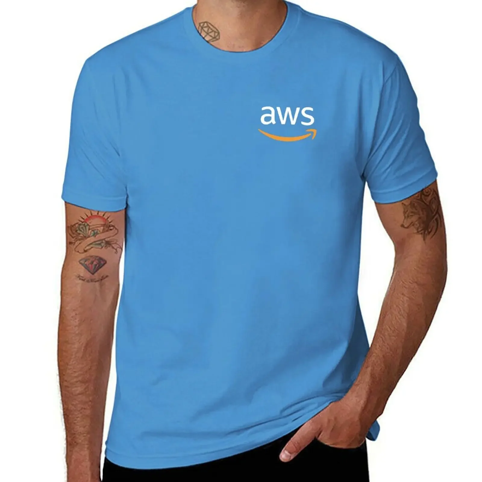 plain new edition Aesthetic clothing korean fashion plain t shirts men AWS Developer Logo v2 T-Shirt harajuku