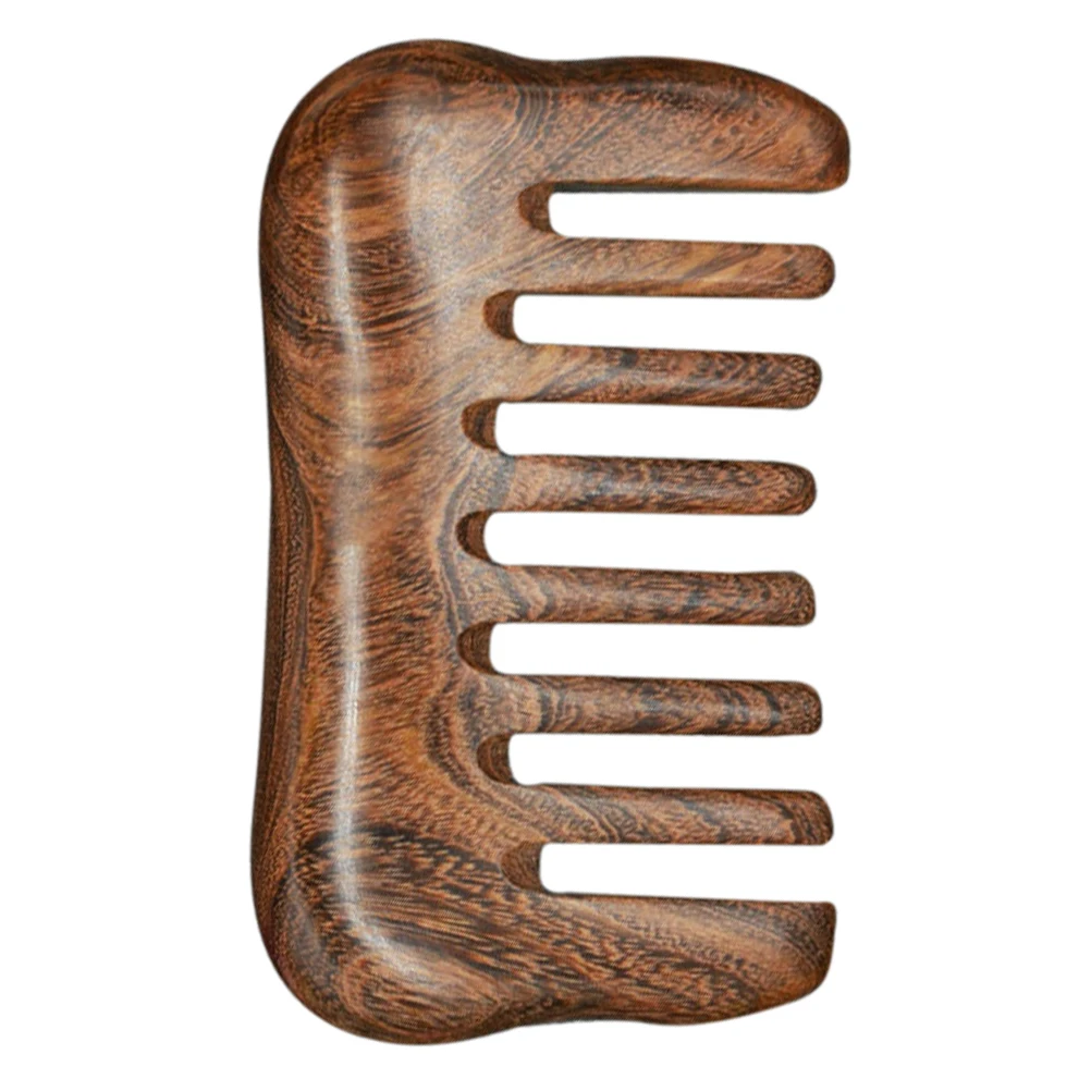 

Gold Sandalwood Massage Comb Smooth Mellow Design For Blood Circulation Portable Scraping Tool For Home Salon Use