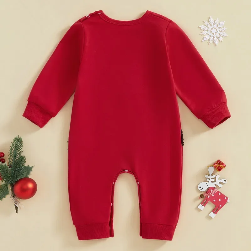 0 to 12 Months Baby Girl Boy Christmas Romper Casual Santa Claus Long Sleeve Jumpsuit for Newborn Autumn Clothes