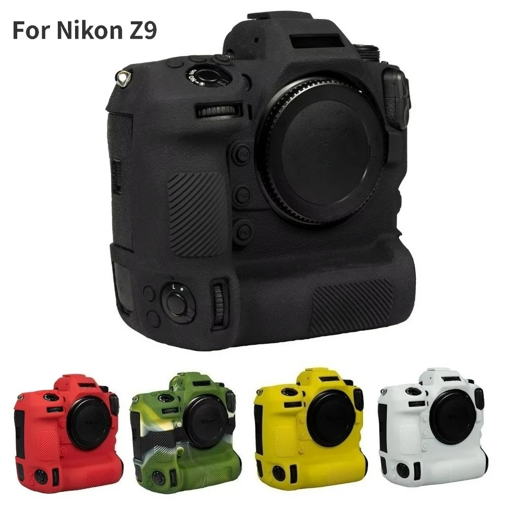 For Nikon Z9 Silicone Soft Case Camera Dustproof Protective Z9 Cover Scratchproof Bag Anti-slip Lychee Texture Skin for nikon z9