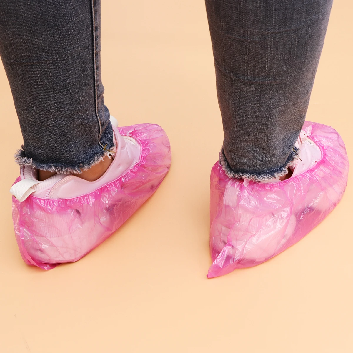 

100 Pcs Waterproof and Dustproof Shoe Cover Covers Shoes Protector Elastic Band for Home Portable