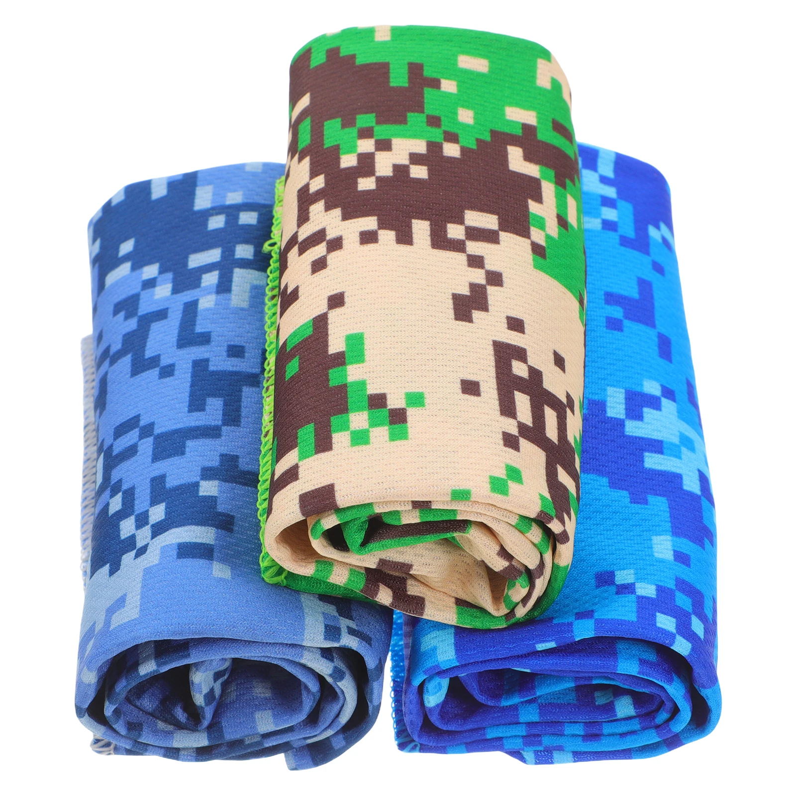 

3 Pcs Cold Towel Travel Printed Towels Camouflage Running Coldness Sense Quick Summer Cooling Outdoor Accessories