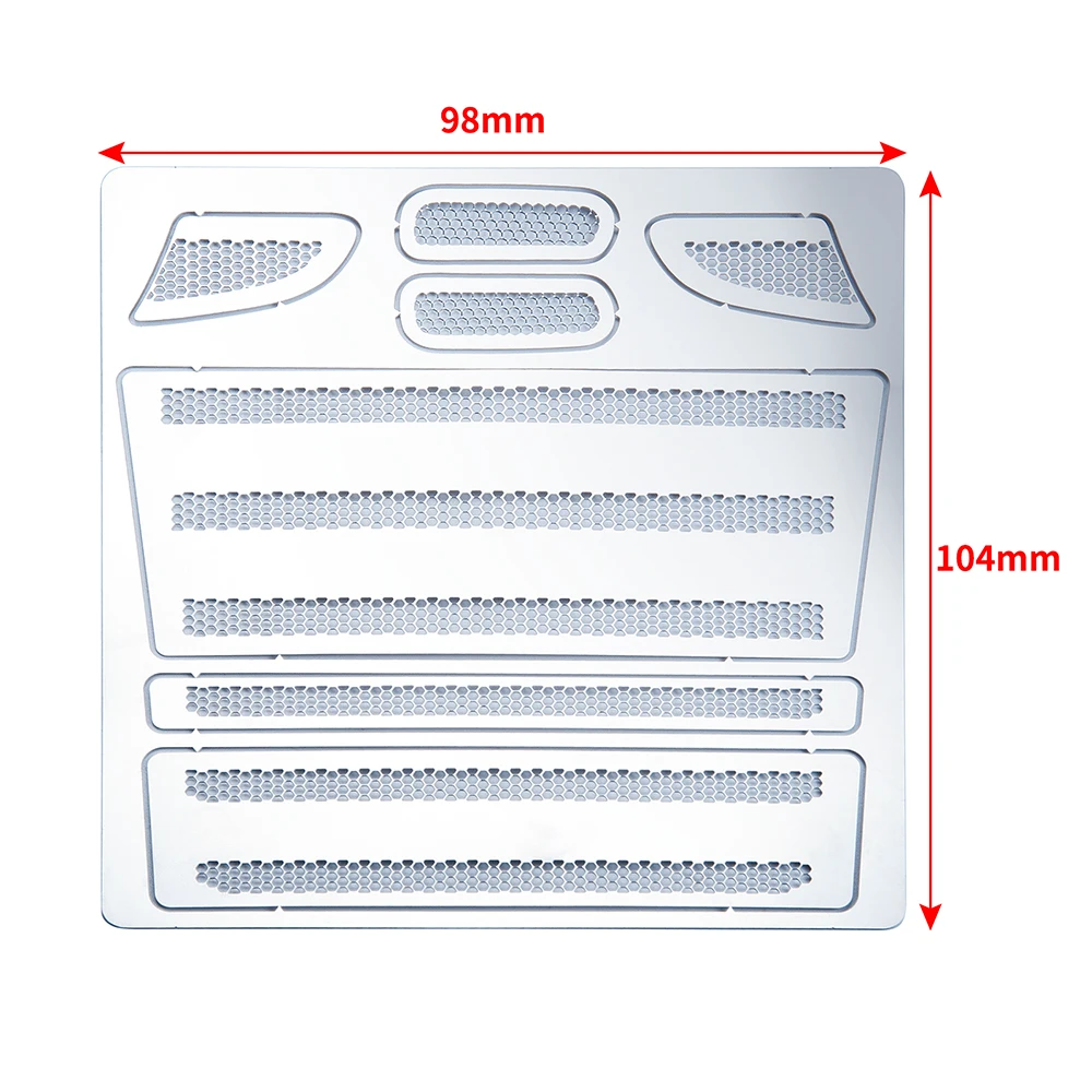 TRINOOD Metal Grille Mesh Front Face Intake Grille Cover Decorative Sticker for 1/14 Tamiya Truck SCANIA R620 R470 56318 Parts