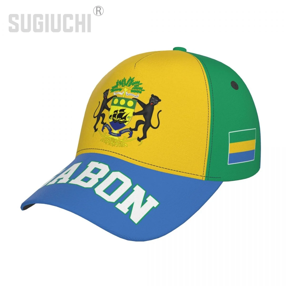 

Unisex Gabon Flag Gabonese Adult Baseball Cap Patriotic Hat for Baseball Soccer Fans Men Women