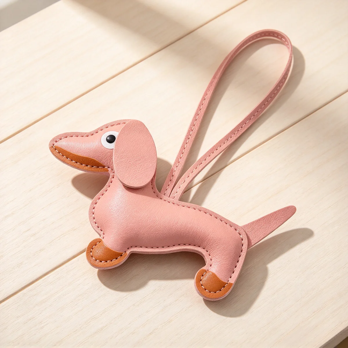 Dackel-Schlüsselanhänger aus PU-Leder, Welpen-Anhänger, Taschen-Charm für Damen, Rucksack, Handtasche, Autoschlüsselring, süßes koreanisches Valentinstagsgeschenk – Detail 19