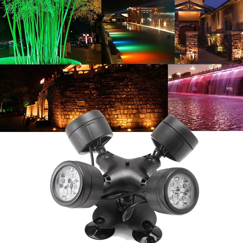 LED Pond Light RGB Underwater Lights Color Changing Fish Tank Fountain Swimming Pool Garden Yard Lights