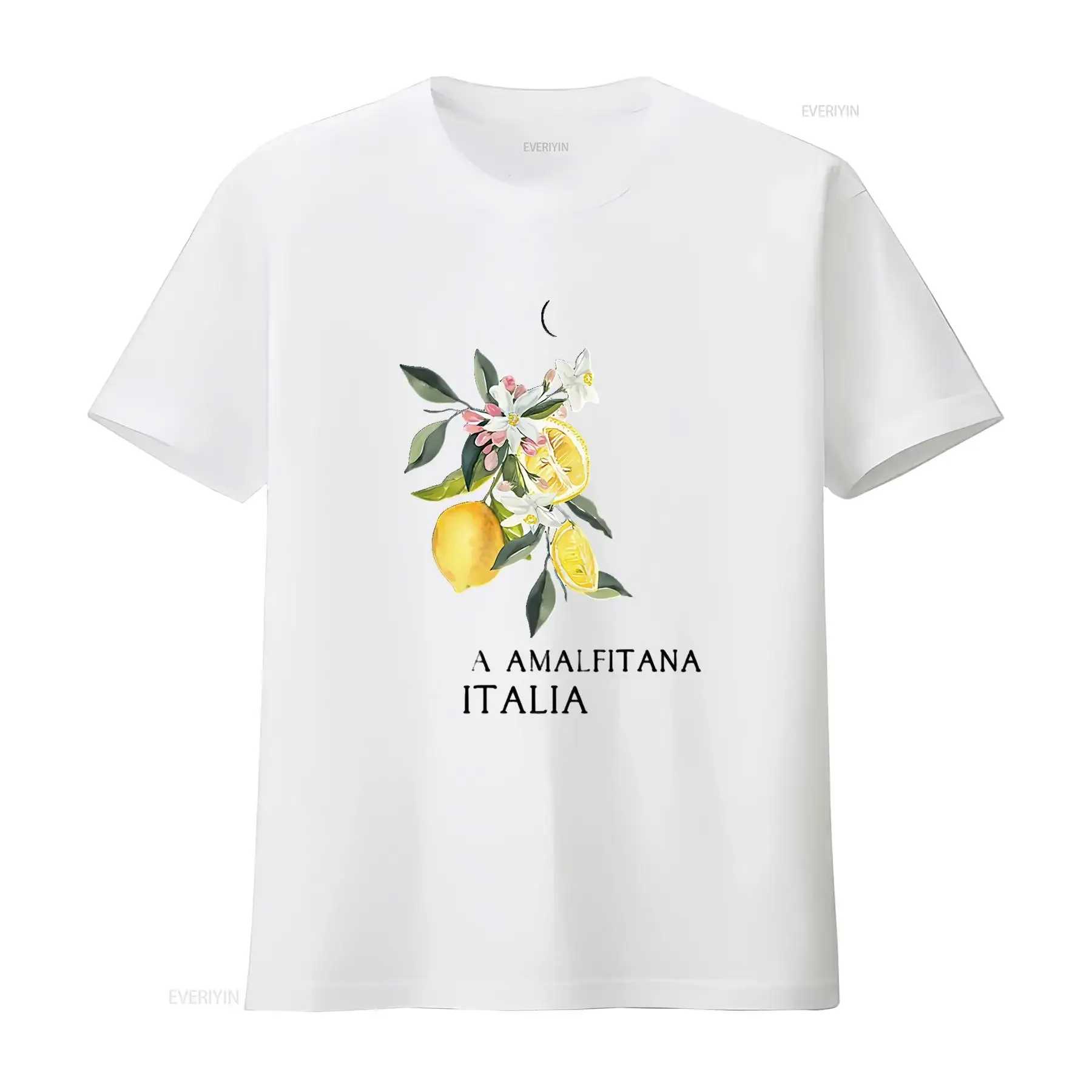 

Amalfi Coast Lemons Italy Womens Tops with Popular Design vintage Washed designer clothes fashion Unisex Soft Breathable