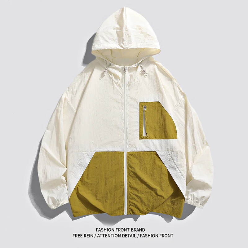 

Loose Sunscreen Clothing Couples Ice Skin Coats Multi-coloured Big Yards Brand Summer UPF 50+ UV New Casual Hooded Jacket