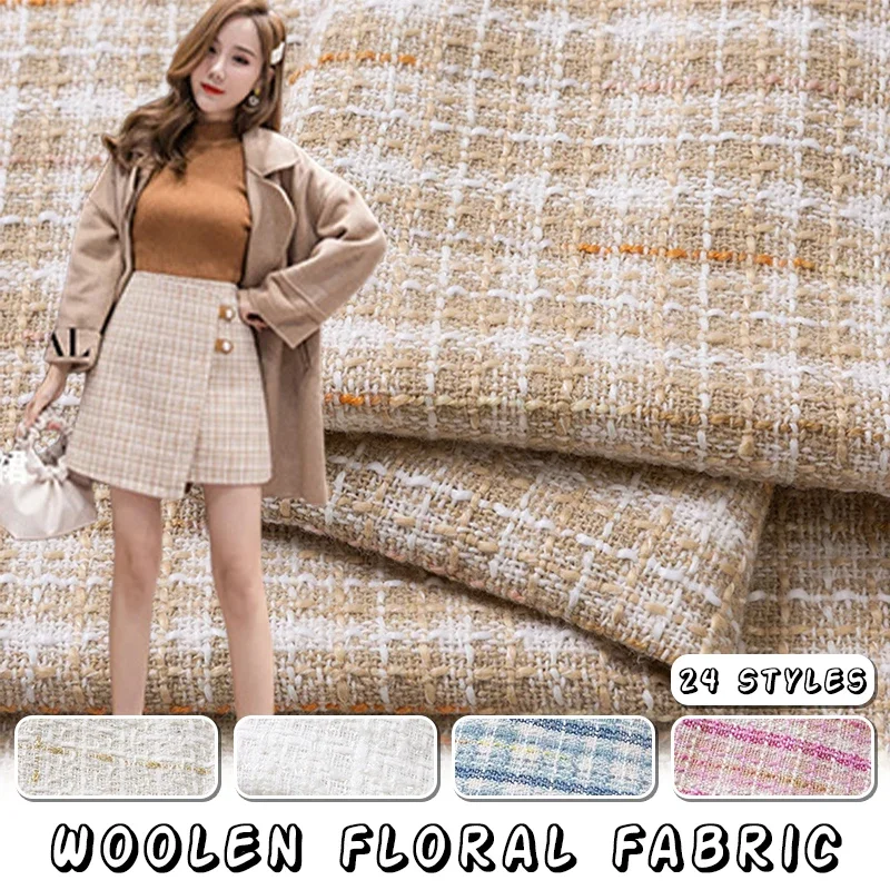 50 سنتيمتر الذهب الحرير عطر صغير النسيج الألياف منقوشة تويد النسيج المرأة معطف على شكل ثوب الأحذية القبعات أكياس DIY بها بنفسك الملابس الخياطة اليدوية