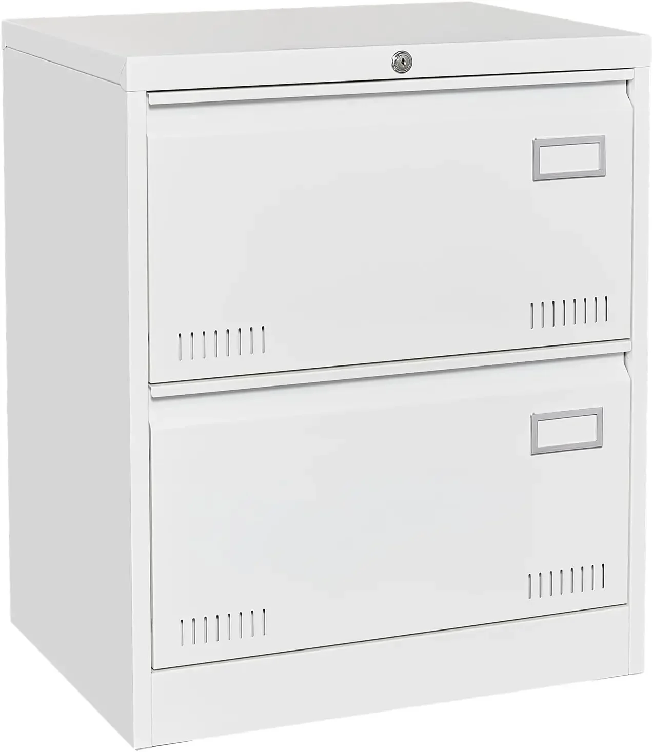 2 Drawer Metal Lateral File Cabinet with Lock, Office Vertical File Cabinet for Home Office, Legal/Letter/A4 Size, Locking Metal