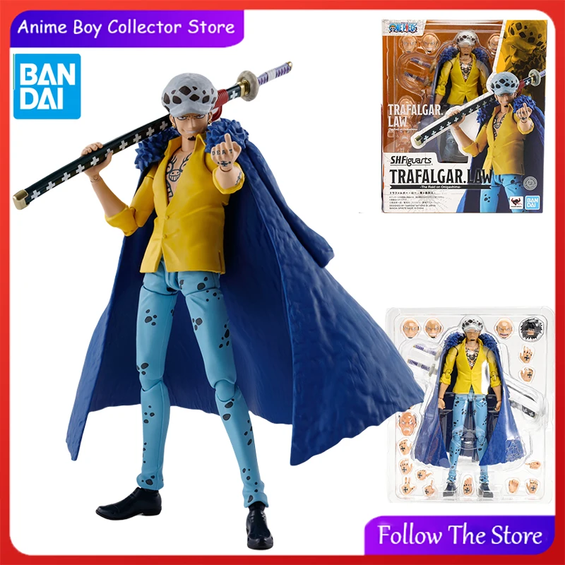 Bandai S.H.Figuarts Model Kit Trafalgar Law Action Figure ONE PIECE Amine Figure Collect Model Ornament Gift for Child Toys