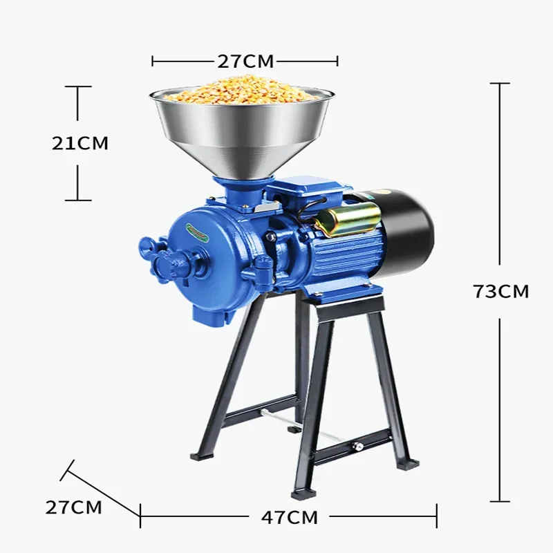 110V/220V Electric Grinding Machine Grain Spice Corn Crusher Household Commercial Wet and Dry Dry Food Mill Powder Flour