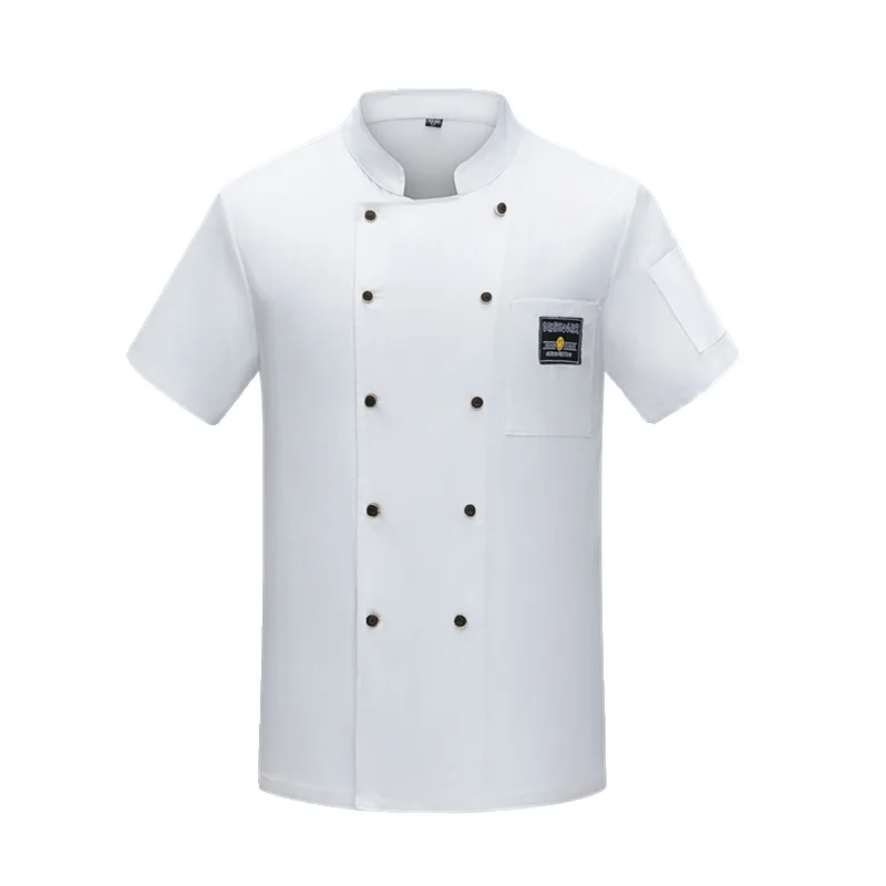 Chef Sommer Kurzarm Arbeitsuniform Restaurant Kantine Küche Dünnes Arbeitshemd Western Restaurant Konditorei Mitarbeiter Top