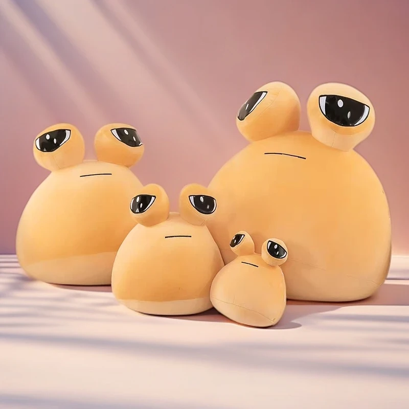 13-25 سنتيمتر بلدي الحيوانات الأليفة Pou Kawaii ألعاب من نسيج مخملي محشوة الحيوان لعبة لينة أنيمي دمية القطن أريكة وسادة نوم هدايا عيد ميلاد للأطفال الفتيات