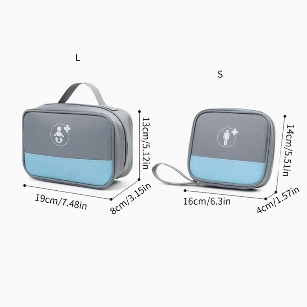 Multicompartment Family Pill Bag Portable Ultra-Compact Emergency Aid Kit Empty Waterproof Medicine Organizer Box Outdoor