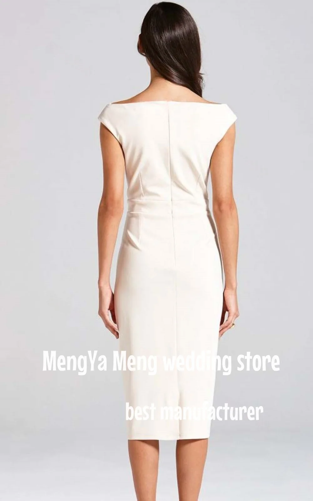 ZHUISHU Elegant Mother of the Bride Dresses Sheath O-neck Lace Wedding Guest Gowns Applique Short Dress Women for Wedding Party