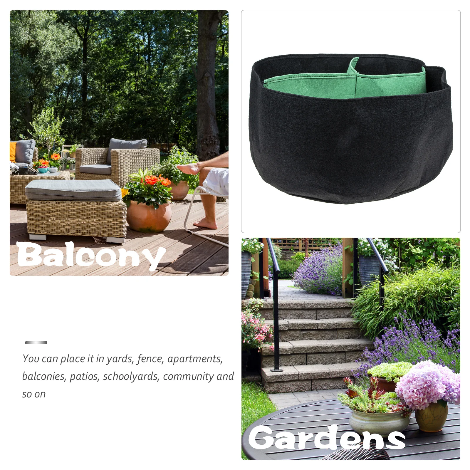 

Non-Woven Indoor Outdoor Planting Bag Thickened Nursery Pouch for Vegetable Growth and Gardening Non-Woven Bag