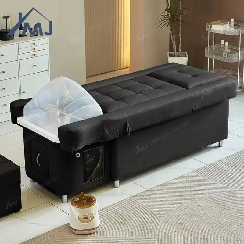 Custom Hair Washing Head Spa Bed Electric Backrest Foot Bathing Massage Shampoo Chair
