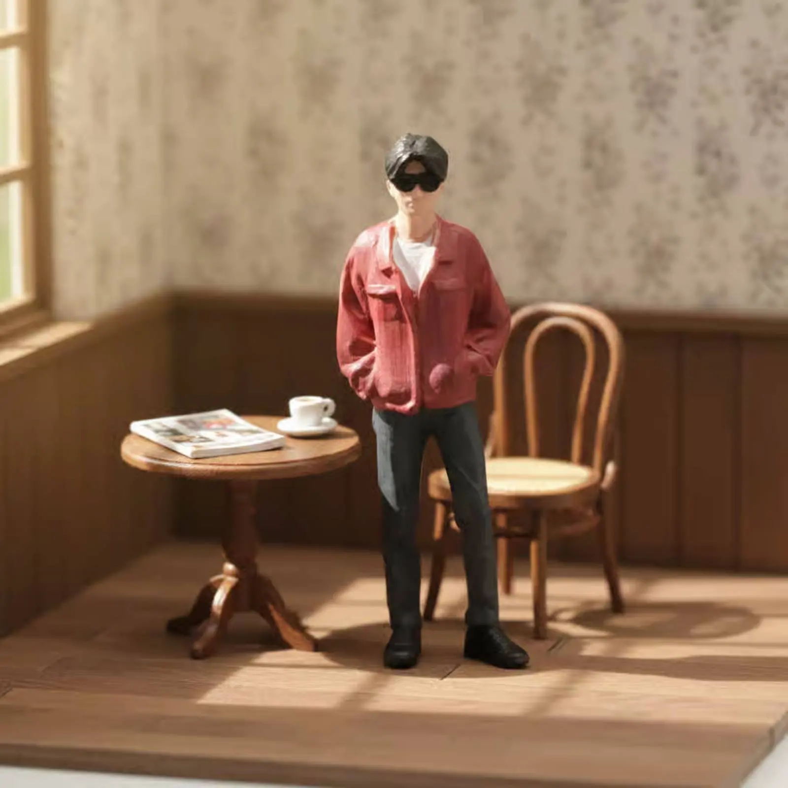 

1:64 Scale Male Figure Realistic Features 1:64 Scale Man Figure Miniature Man with Sunglasses Fine Workmanship Resin People