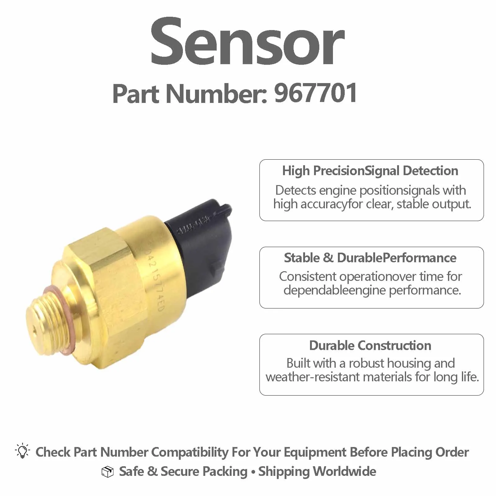 Oil Pressure Sensor 967701 For Volvo EC240 Crawler Excavators