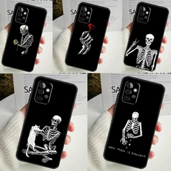 Aesthetics Skeleton Cover For Samsung Galaxy A34 A35 A14 A15 A25 A53 A33 A13 A52 A32 A12 A51 A71 A54 A55 Case