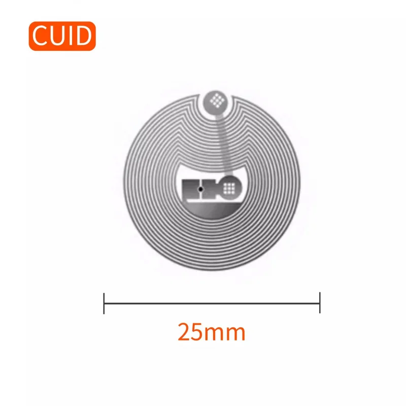 Customized.Replicable Card CUID Sticker NFC Card Wet Inlay Flexible Adhesive RFID High-Frequency Electronic 25mm