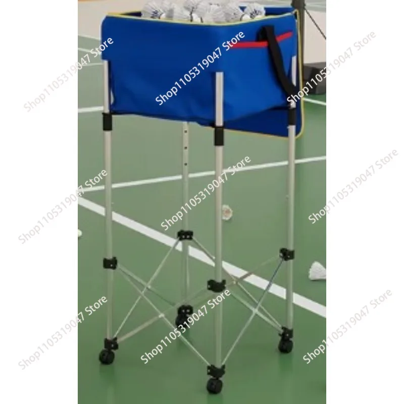 Tennis Ball Hopper Cart with Pickup Tube & Training Basket for Pickleball Baseball Large Capacity Practice Multi-Sport Push Cart