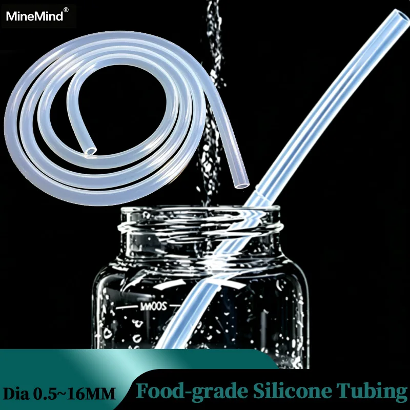1/2/5/8/10m Food Grade Silicone Rubber Hose Transparent Diameter 0.5~16mm O.D Flexible Nontoxic Water Tube Plumbing Fitting Hose