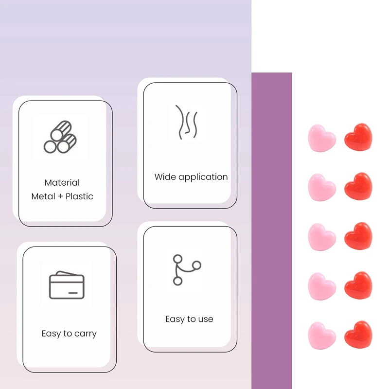 Канцелярская кнопка, 50 шт., красные кнопки для досок объявлений, розовые милые настенные кнопки, декоративные для пробковой доски для дома и офиса