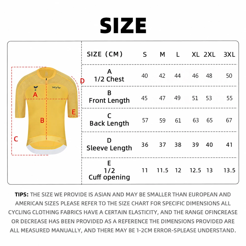 YKYWBIKE 2026 Herren Sommer-Radtrikot 3D-Schnitt Anti-Schweiß Leichtgewicht Schnelltrocknend Rennrad-Trikot Atmungsaktiv Rutschfest – Detail 8