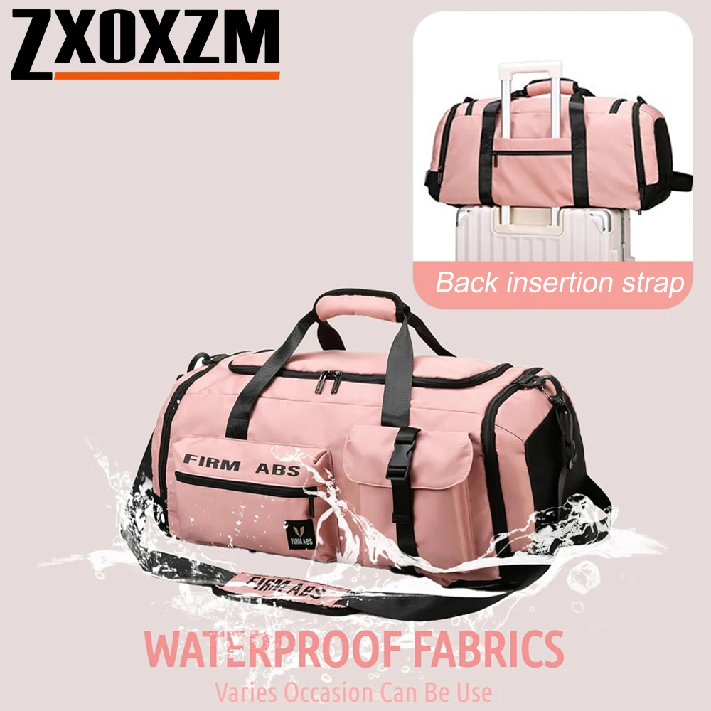 

Gym Duffle Bag for Women Men, Sports Backpack with Wet & Shoe Compartment, Fitness Overnight Weekender Bag for Yoga Swim Travel