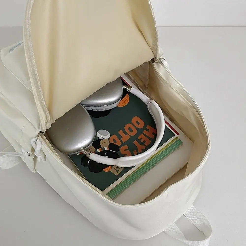 New Casual Bow Embroidered Backpack Simple Versatile School Bag Large Capacity Shoulder Bag for Students