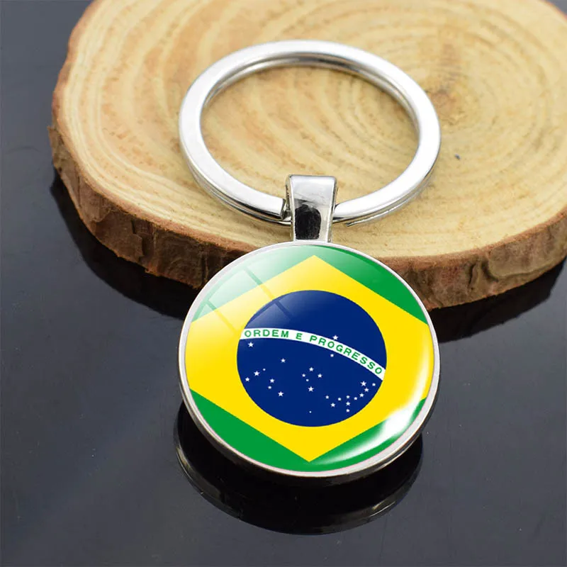 keychain brazil Flag Keychain Brazil Chile Argentina Peru Colombia National Flag Metal Keychain Tourism National Souveni