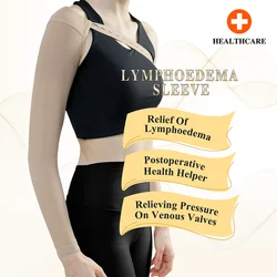 1pc Post Mastectomy Compression Arm Sleeve Unisex Elastic Anti Swelling Elbow Palm Support Edema Swelling Lymphedema 20~30 mmHg