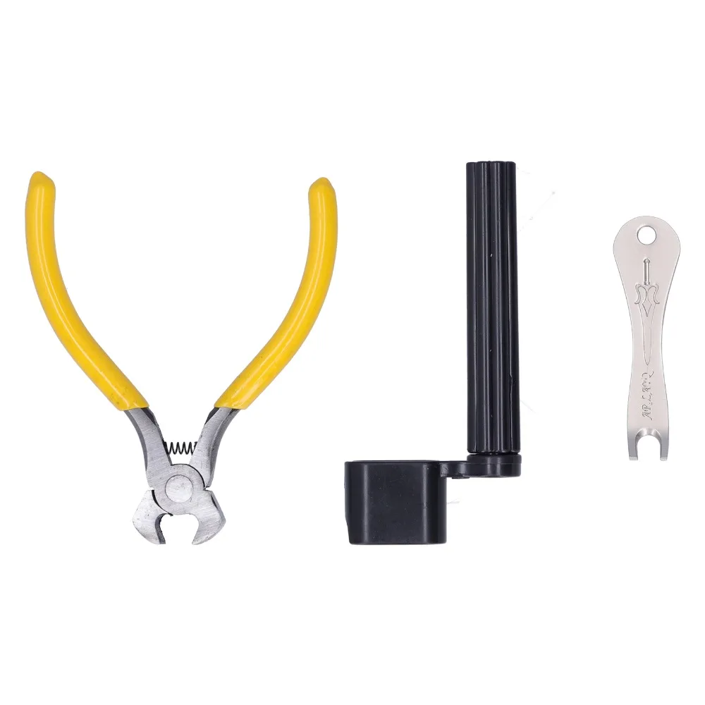 3PCS ABS+Stainless Steel Guitar Repair Kit Multi-Function Assorted colors Guitar Maintenance Tool Set Bridge Pin Puller