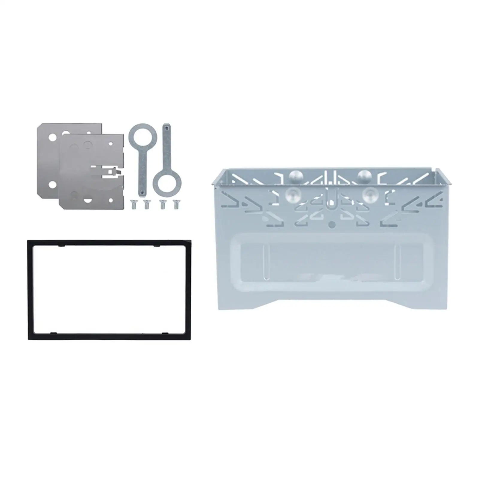 Car Stereo Radio Mounting Fitting Replacement Universal Iron Installation Kits ISO DVD Double Din Sturdy Radio Fascia Dash Mount