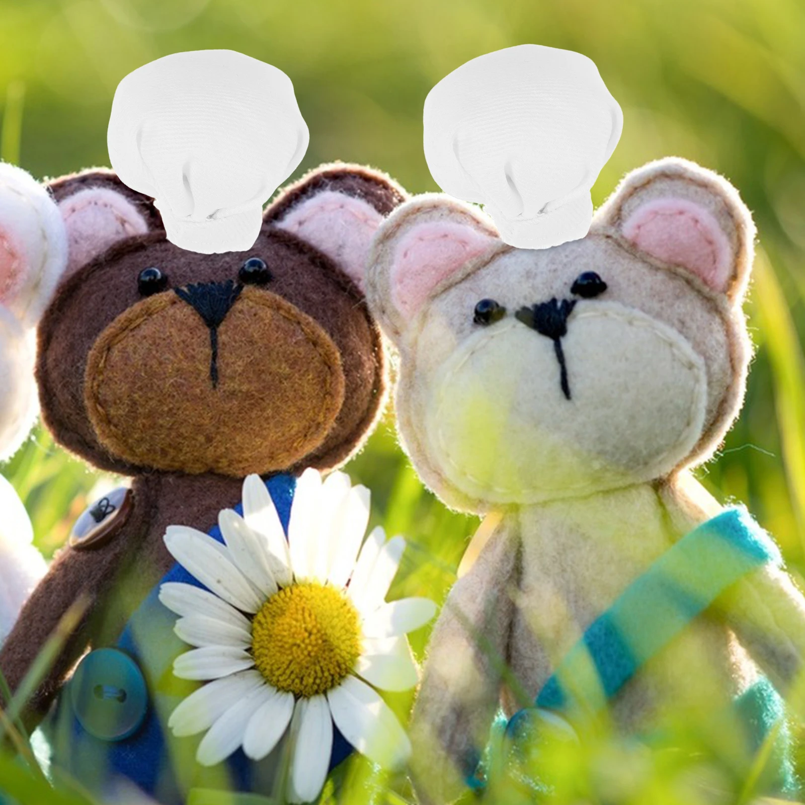 10-delige hoeden kleine stoffen accessoires voor poppenhuisdecoraties miniatuur knutselbenodigdheden kleine hoedenbedels accessoires