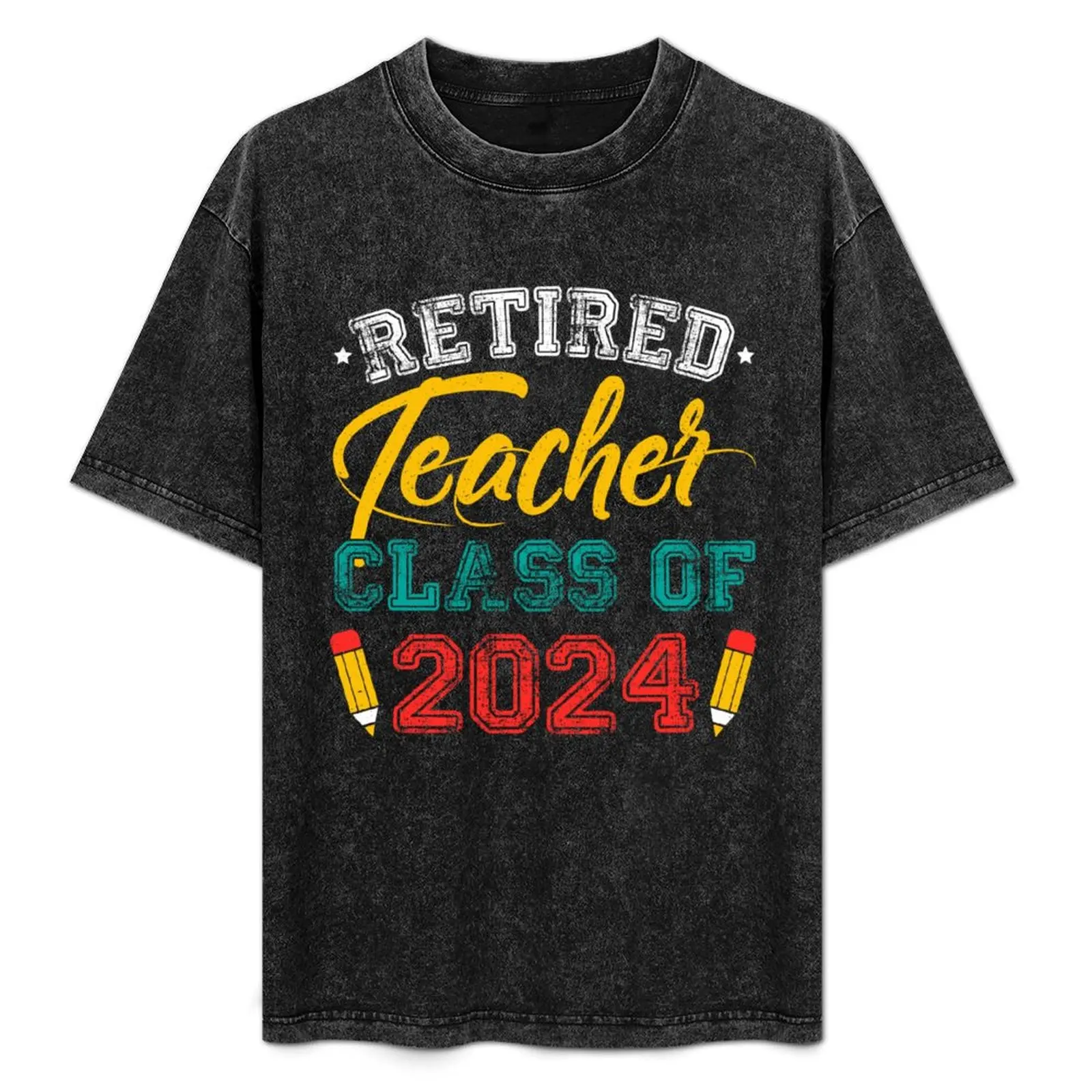 

Retired Teacher Class Of 2024, Funny Retired T-Shirt plus size tops topping t shirt men 100℅ cotton