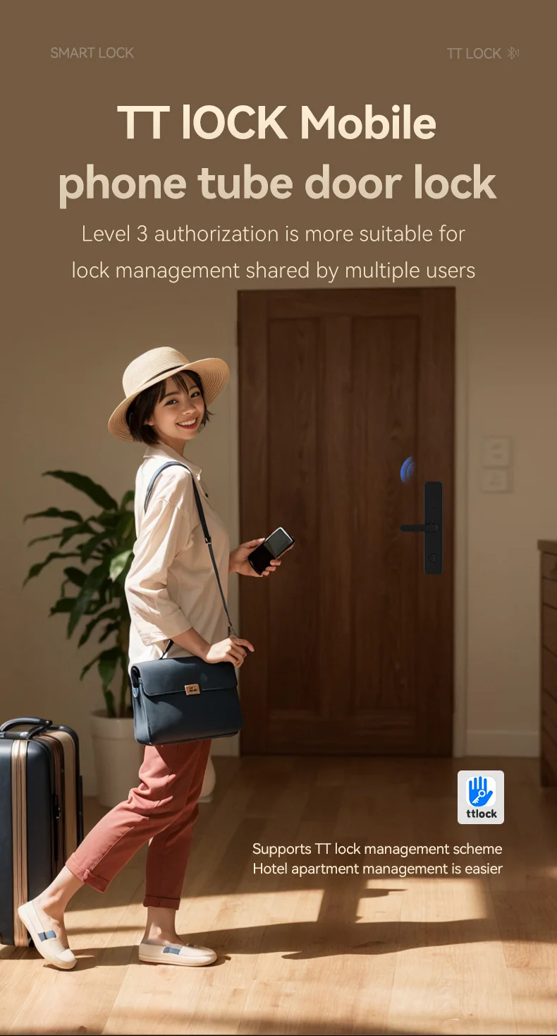 Neue ttlock wifi fernbedienung entsperren schlüssel lose sicherheit elektronischer finger abdruck digitale intelligente schlösser für wohnungen büro – Detail 4