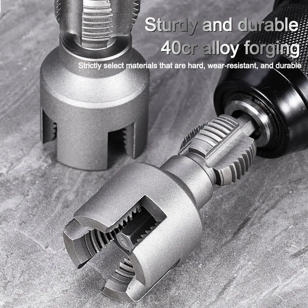 Durable 4/6 Points Pvc Pipe Threader Kit Internal/External Thread Fast Thread Tap Pipe Threader Pipe Waterpipe Tapping Tool
